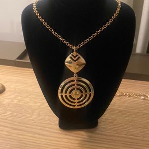 Vintage gold disc neclace